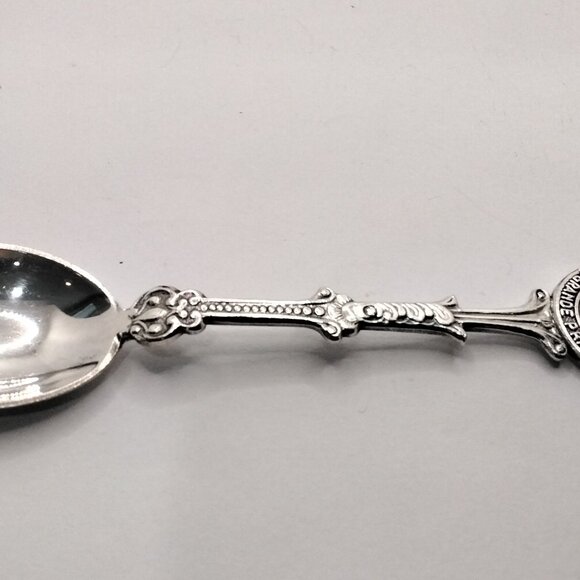 Grande Prairie Alberta Spoon with Trumpeter Swan Embossed Finial Canada Souvenir - Picture 4 of 6